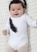 Боди Mothers en Vogue Plume & Feather детский, белый Боди Mothers en Vogue Plume & Feather детский, белый