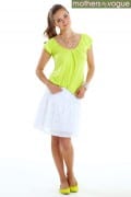 Топ для кормления Mothers en Vogue *Slouchy Pleated* без рукавов, цвет лайм 203-163 Топ для кормления Mothers en Vogue *Slouchy Pleated* без рукавов, цвет лайм 203-163